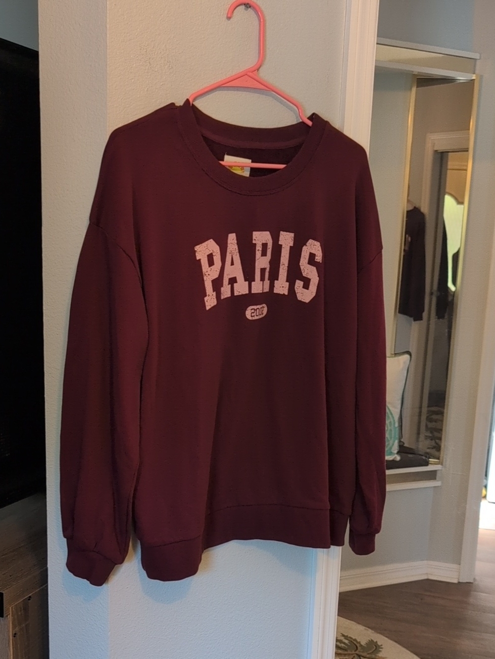 C&C California Paris Pullover Sweatshirt - Burgundy Brand New